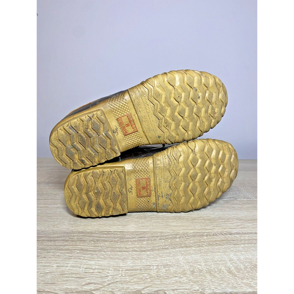 Cabelas Duck Waterproof Steel Shank‎ Rain Boots Womens Sz 8 Brown Leather Ankle - Picture 6 of 6